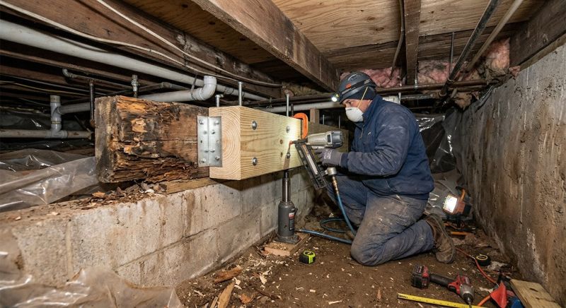 Basement Beam Repair in Wilmington, NC